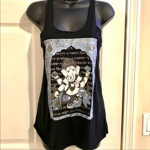 Hindu God Ganesha Razorback Tank Top